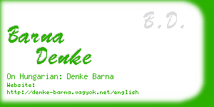 barna denke business card